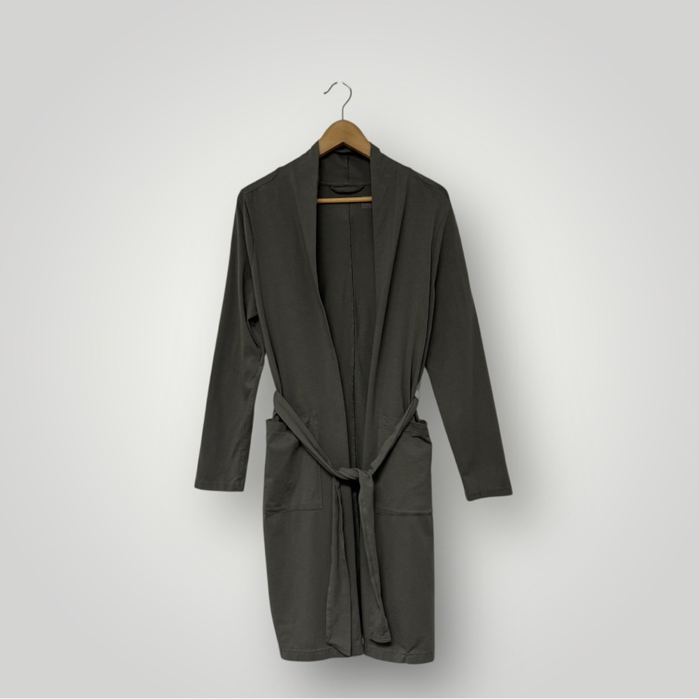 Pact Women's Dark Gray Robe with Belt